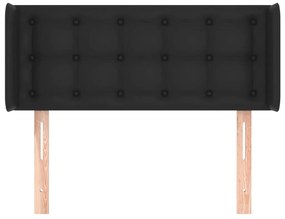 vidaXL Κεφαλάρι με Πτερύγια Μαύρο 103x16x78/88 εκ. Συνθετικό Δέρμα