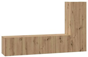 vidaXL Σετ επίπλου τηλεόρασης 3 pcs Artisan Oak Επεξεργασμένο ξύλο