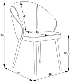 Καρέκλα Τραπεζαρίας Patia Πράσινο 56x61x82 εκ.