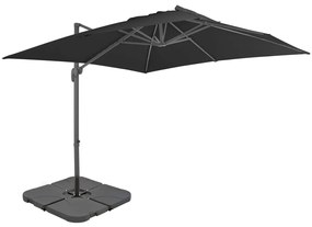 vidaXL Ομπρέλα Κήπου Ανθρακί με Φορητή Βάση