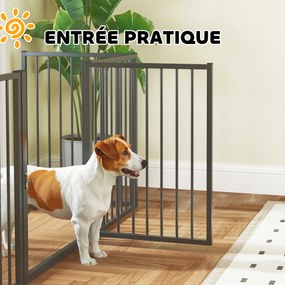 Dog Park Animal Park 5 Panel Portable Field Field Safe Μαύρο