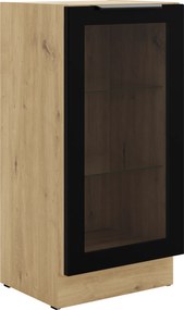 Επιδαπέδια βιτρίνα Universal 40 DW 1F BB-Φυσικό – Μαύρο