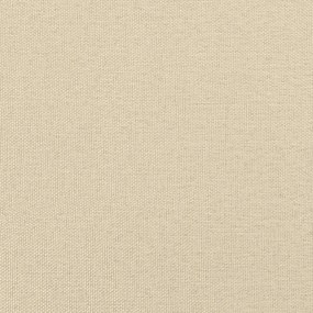 Κρεβάτι Boxspring με Στρώμα Κρεμ 200x200 εκ. Υφασμάτινο - Κρεμ