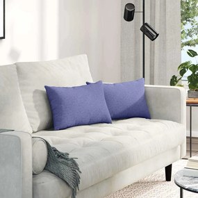 vidaXL Μαξιλάρι Καναπέ 2 pcs Μπλε τζην 50 x 30 cm ύφασμα