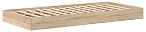 vidaXL Κρεβάτι Βιβλιοθήκης Δρύς Sonoma 75 x 190 cm Επεξεργασμένο ξύλο
