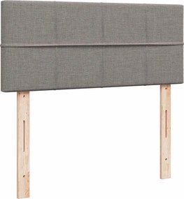 vidaXL Κρεβάτι Boxspring με Στρώμα Taupe 120x190 εκ. Υφασμάτινο