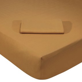 Σεντόνι Με Λάστιχο 1017 Gold Das Home Single 100x235cm 100% Cotton