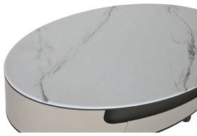 Τραπεζάκι Καφέ Home ESPRIT Λευκό Μπεζ 140 x 75 x 40 cm