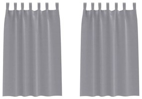 vidaXL Κουρτίνες 2 pcs Ανοιχτό γκρι 175x140εκ. Πολυεστέρας