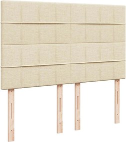 vidaXL Κρεβάτι Boxspring με Στρώμα Κρεμ 160x200 εκ. Υφασμάτινο