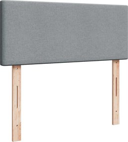 vidaXL Κρεβάτι Boxspring με Στρώμα Ανοιχτό Γκρι 120x200 εκ. Υφασμάτινο