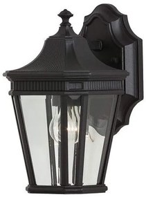 Φανάρι Απλίκα Φωτιστικό Τοίχου 1xE14 Μαύρο IP44 29cm Cotswold Lane FE-COTSLN2-S-BK Elstead Lighting-FE-COTSLN2-S-BK-Μαύρο FE-COTSLN2-S-BK