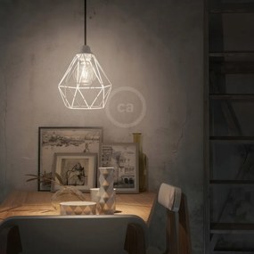 Μεταλλικό Πλαίσιο Διαμάντι Ε27 Λευκό