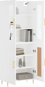 vidaXL Ντουλάπι Λευκό 69,5x34x180 εκ. από Επεξεργασμένο Ξύλο