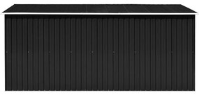 vidaXL Αποθήκη Κήπου Ανθρακί 257 x 392 x 181 εκ. από Μέταλλο