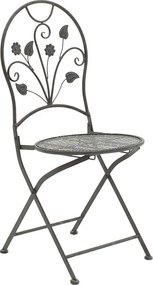 Τραπεζαρία κήπου Abriel pakoworld σετ 3τεμ μέταλλο ανθρακί antique