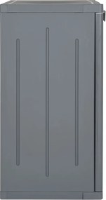 vidaXL Ντουλάπι Αποθήκευσης Κήπου Γκρι 65x45x88 εκ. από Ρατάν PP