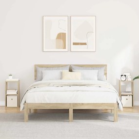 vidaXL Κομοδίνο 2 τμχ. Δρύς Sonoma 25,5 x 22 x 49,5 εκ