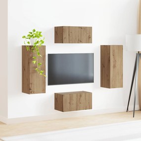 vidaXL Σετ επίπλου τηλεόρασης 2 pcs Artisan Oak Επεξεργασμένο ξύλο