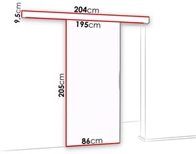 Συρόμενες πόρτες Dover 138, 25 kg, Μαύρο, Σκούρα φλαμουριά, Πλαστικοποιημένη μοριοσανίδα, Καφέ, Αλουμίνιο | Epipla1.gr