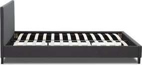 Κρεβάτι Flat Megapap υφασμάτινο χρώμα ανθρακί 120x200εκ.