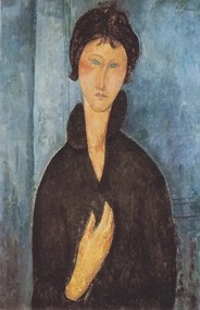 Αναπαραγωγή Woman with Blue Eyes, c.1918, Amedeo Modigliani