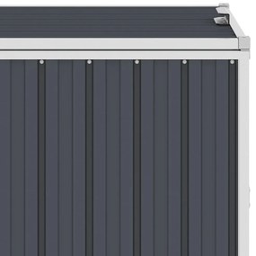 vidaXL Πλαίσιο Τετραπλό για Κάδους Ανθρακί 286 x 81 x 121 εκ. Ατσάλινο