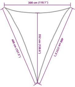 Πανί Σκίασης Ανθρακί 3 x 4 x 4 μ. από HDPE 160 γρ./μ² - Ανθρακί