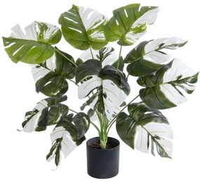 Τεχνητό Φυτό Albino Monstera 20935 Φ60x55cm Green-White GloboStar Polyethylene,Fabric
