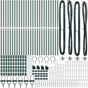 vidaXL Στύλος Περιφράξεων 26 pcs Γκρι 3,2 x 3,2 x 215 εκ