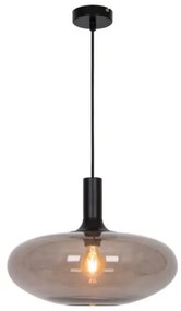 Κρεμαστό Φωτιστικό Οροφής Γυαλί D395 Convex H133 Φ39,5 Viokef 4278100 Φιμέ/Smoke