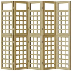 vidaXL Παραβάν ιδιωτικότητας 5 pcs Καφέ 200 x 180 cm