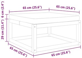 ΥΠΟΠΟΔΙΟ ΚΗΠΟΥ 65X65X29 ΕΚ. ΑΠΟ ΜΑΣΙΦ ΞΥΛΟ ΑΚΑΚΙΑΣ ΜΕ ΜΑΞΙΛΑΡΙ 3278939