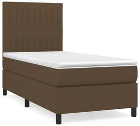 ΚΡΕΒΑΤΙ BOXSPRING ΜΕ ΣΤΡΩΜΑ ΣΚΟΥΡΟ ΚΑΦΕ 100X200 ΕΚ. ΥΦΑΣΜΑΤΙΝΟ 3141916