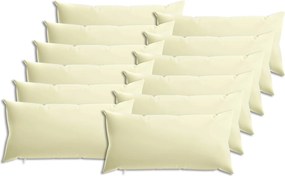 vidaXL Κάλυμμα Μαξιλαριού 12 pcs HEERLEN Κρεμ 40 x 80 cm Πολυεστέρας