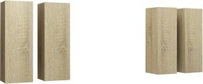 vidaXL Έπιπλα Τηλεόρασης 4 τεμ. Sonoma Δρυς 30,5x30x90 εκ. Επεξ. Ξύλο