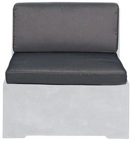 CONCRETE Set Μαξιλάρια Καρέκλας, Γκρι Ύφασμα Water Repellent - 2 Tεμάχια Καθ:67x66x8 -Πλάτ:67x15/8x30cm Ε6200,Μ1