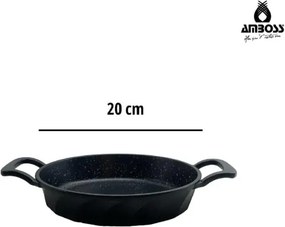 Stewehome Σετ τηγάνι και σαγάνι από χυτοσίδηρο Μαύρο