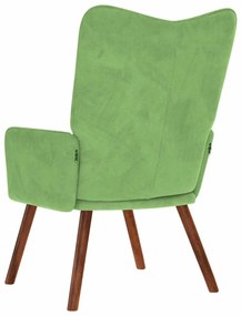 vidaXL Πολυθρόνα Relax Ανοιχτό Πράσινο Βελούδινη