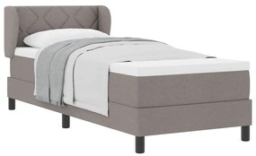 vidaXL Κρεβάτι box spring με στρώμα με στρώμα Taupe 80 x 200 cm ύφασμα