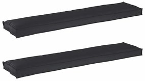 vidaXL Σετ Μαξιλαριών Πάγου 2 pcs Μαύρο 180 x 40 x 8 εκ. Ύφασμα Oxford