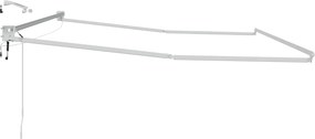 vidaXL Electric Awning Frame with LED and Wind Sensor 4 x 3 m Λευκό