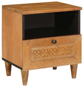 vidaXL Κομοδίνο 2 pcs Ανοιχτό καφέ 40 x 33 x 46 εκ. Μασίφ ξύλο μάνγκο