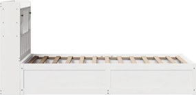 vidaXL Σκελετός Κρεβ. Χωρίς Στρώμα Λευκό 90x190 εκ Μασίφ Πεύκο