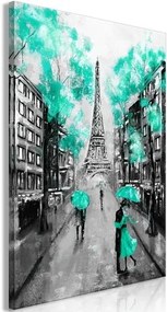 Πίνακας - Paris Rendez-Vous (1 Part) Vertical Green - 40x60