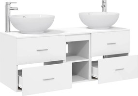 vidaXL Σετ Επίπλων Μπάνιου 3 τμχ. Λευκό 49,5 x 44,5 x 65 εκ