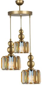 Φωτιστικό Οροφής Alaba 0216721 40x40x95cm 3xE27 60W Gold Megapap Μέταλλο