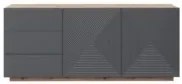Μπουφές Soho Ανθρακί + Rivier Stone 167x71x43cm - BOG4589