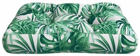 Μαξιλάρι Παλέτας με Σχέδιο Φύλλων 60 x 61,5 x 10 εκ. Υφασμάτινο - Πράσινο