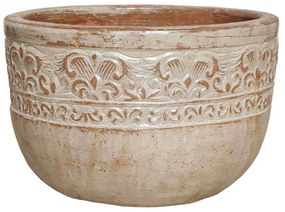 Κασπώ Πήλινο 06-00-21275-L Φ54x36cm Ecru-Terracotta Marhome Πηλός